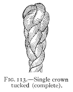 Illustration: FIG. 113.—Single crown tucked (complete).